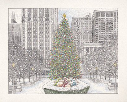 Christmas Tree in Millennium Park