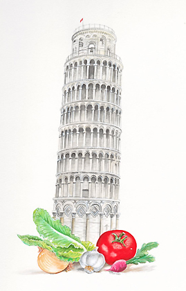 Salad Dressing Leaning Tower